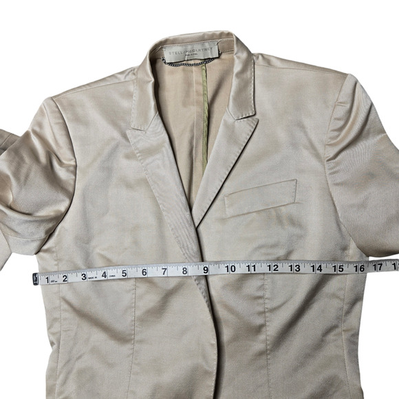 Stella Mccartney Single Button Ivory Silk Blend Blazer *Flaw* Size: 40 - Picture 2 of 10